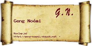 Geng Noémi névjegykártya